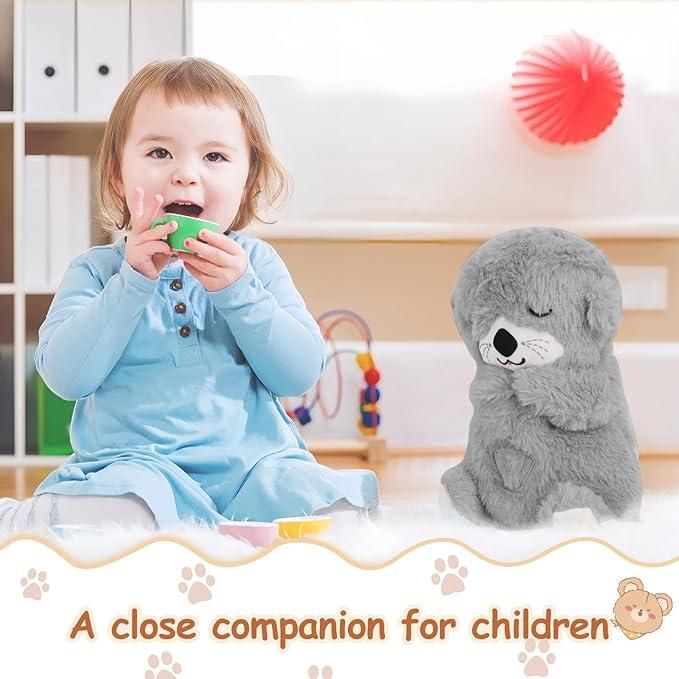 Music Otter Education of Sound and Light Soothing Sound Sleep Otter Baby Put to Sleep Music Breathing Teddy Bear